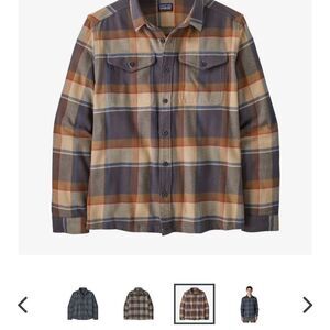 NEW Patagonia Fjord Flannel Shirt Mens Large Sunrise Ridge 100%Cotton LongSleeve